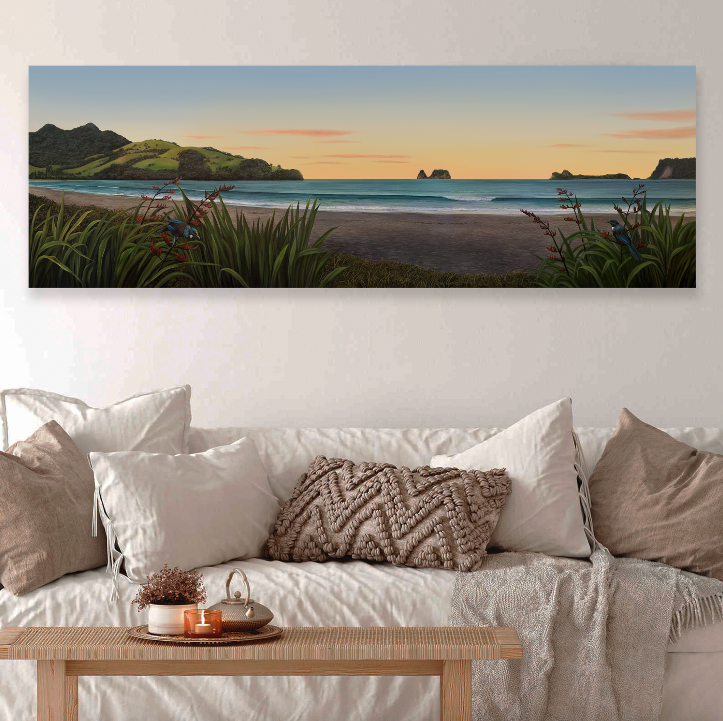 Wharekaho Simpsons Beach Sunset- Canvas Print