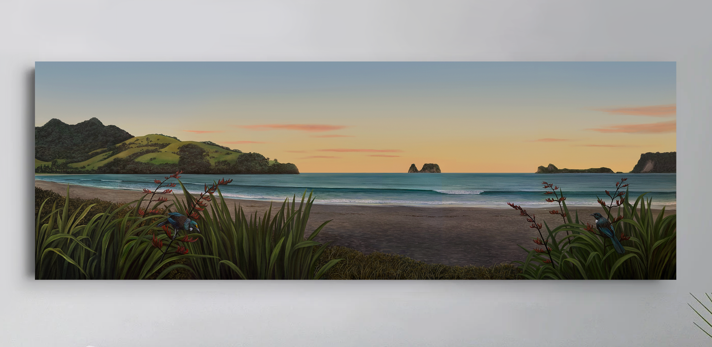 Wharekaho Simpsons Beach Sunset- Canvas Print
