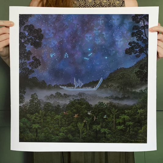 Te Waka o Rangi - Paper Print